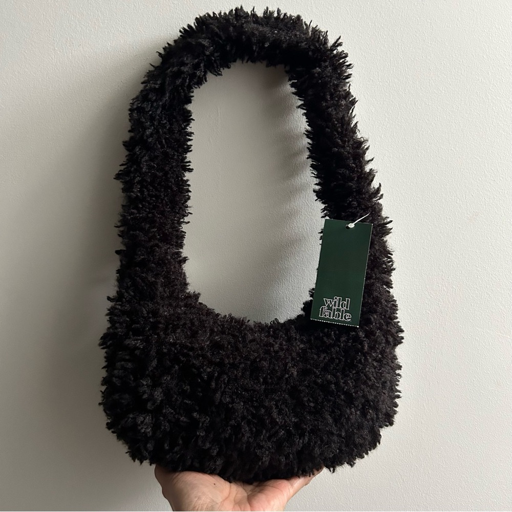 Wild Fable Small Fuzzy Hobo Shoulder Bag